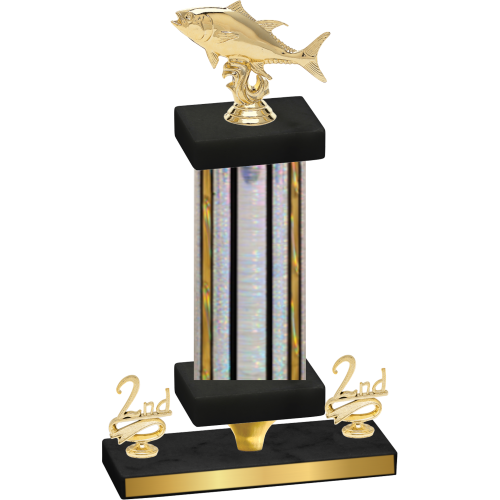 Premium Single Silver Glacier Second Place Fishing Trophy