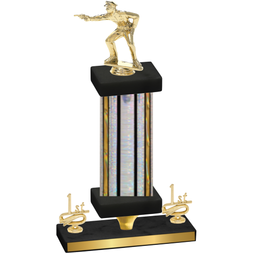 Premium Single Silver Glacier First Place Shooter Trophy