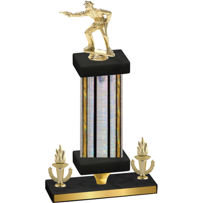 Premium Single Silver Glacier Victory Shooter Trophy