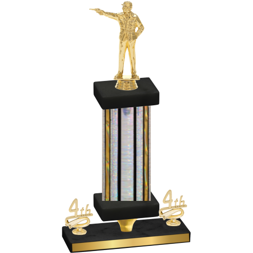 Premium Single Silver Glacier Fourth Place Shooter Trophy