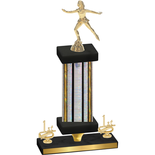 Premium Single Silver Glacier First Place Skater Trophy