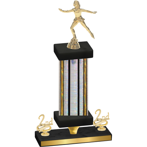 Premium Single Silver Glacier Second Place Skater Trophy