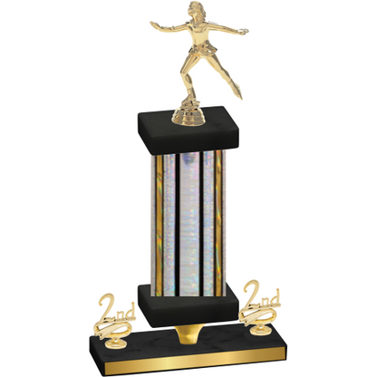 Premium Single Silver Glacier Second Place Skater Trophy