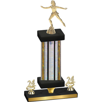 Premium Single Silver Glacier Year Skater Trophy