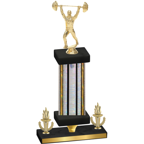 Premium Single Silver Glacier Victory Weights Trophy