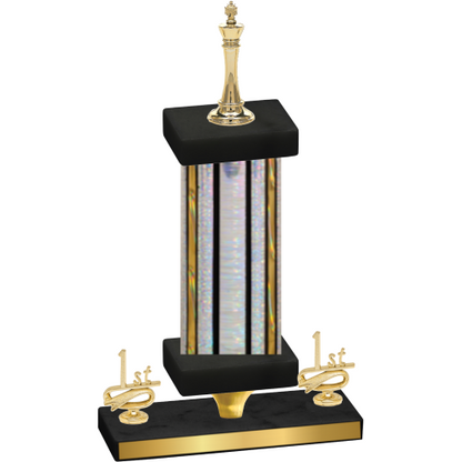 Premium Single Silver Glacier First Place Chess Trophy