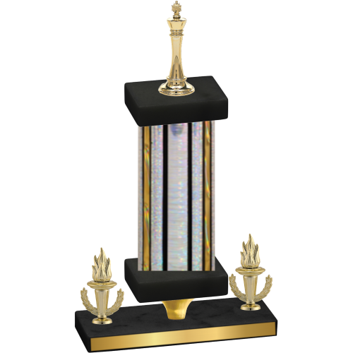 Premium Single Silver Glacier Victory Chess Trophy