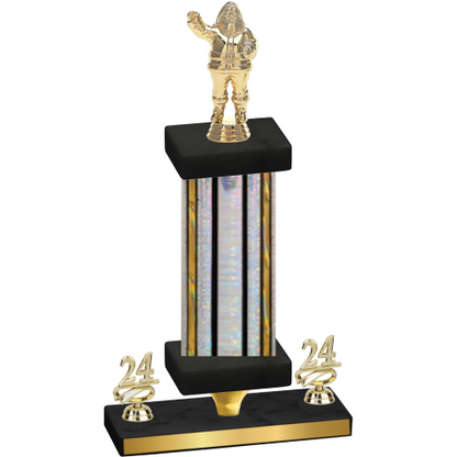 Premium Single Silver Glacier Year Holiday Trophy