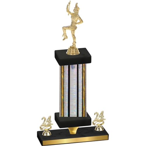 Premium Single Silver Glacier Year Majorette Trophy