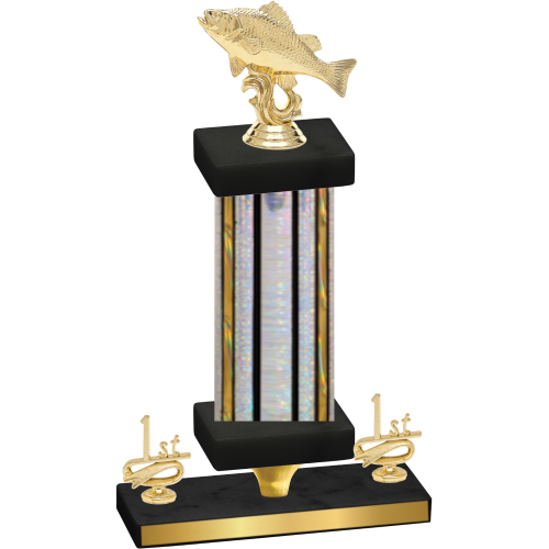 Premium Single Silver Glacier First Place Fishing Trophy