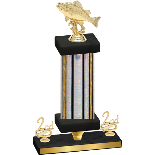 Premium Single Silver Glacier Second Place Fishing Trophy