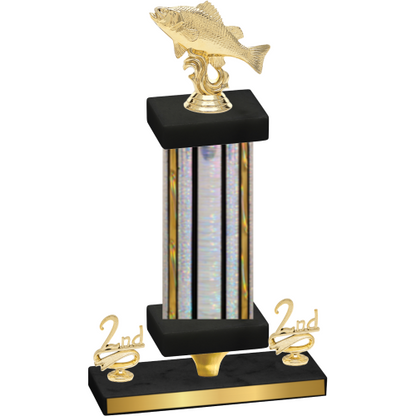 Premium Single Silver Glacier Second Place Fishing Trophy