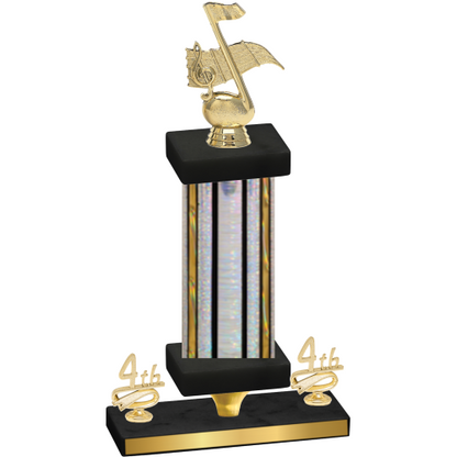 Premium Single Silver Glacier Fourth Place Music Trophy