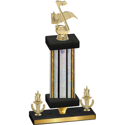 Premium Single Silver Glacier Victory Music Trophy