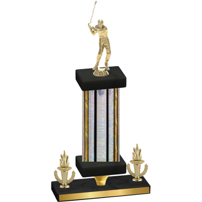 Premium Single Silver Glacier Victory Golf Trophy