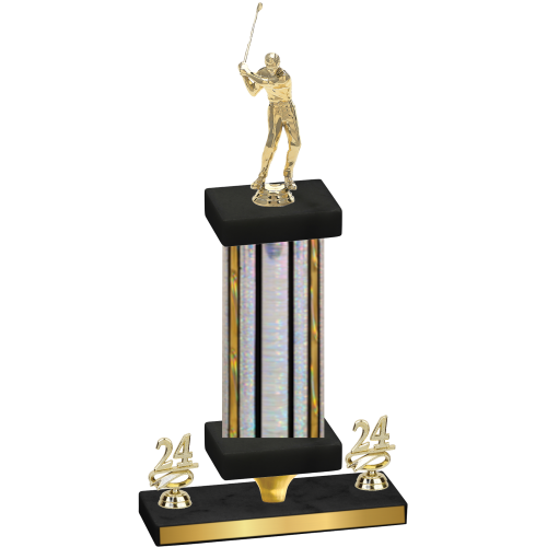 Premium Single Silver Glacier Year Golf Trophy