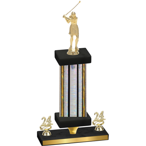 Premium Single Silver Glacier Year Golf Trophy