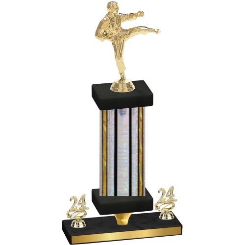 Premium Single Silver Glacier Year Karate Trophy