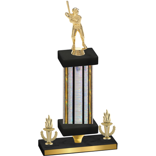 Premium Single Silver Glacier Victory Baseball Trophy