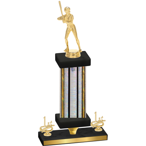 Premium Single Silver Glacier First Place Softball Trophy