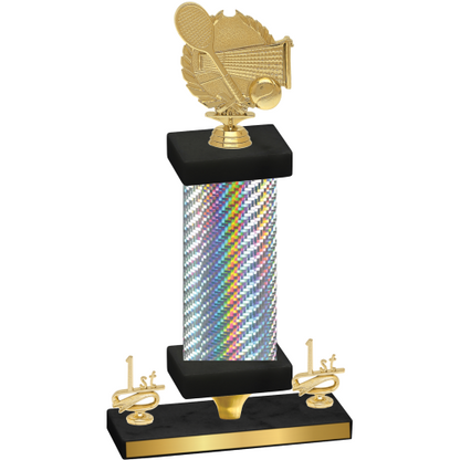 Premium Single Silver Carbon Fiber First Place Tennis Trophy