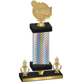Premium Single Silver Carbon Fiber Victory Tennis Trophy
