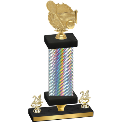 Premium Single Silver Carbon Fiber Year Tennis Trophy