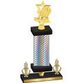 Premium Single Silver Carbon Fiber Victory Pickleball Trophy