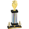 Premium Single Silver Carbon Fiber Victory Pickleball Trophy