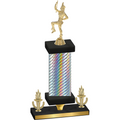 Premium Single Silver Carbon Fiber Victory Majorette Trophy