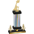 Premium Single Silver Carbon Fiber Victory Golf Trophy