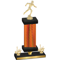 Premium Single Orange Carbon Fiber First Place Running Trophy