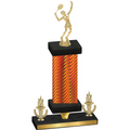 Premium Single Orange Carbon Fiber Victory Tennis Trophy
