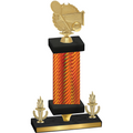 Premium Single Orange Carbon Fiber Victory Tennis Trophy