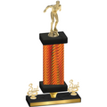 Premium Single Orange Carbon Fiber Third Place Swimming Trophy