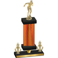 Premium Single Orange Carbon Fiber Victory Swimming Trophy