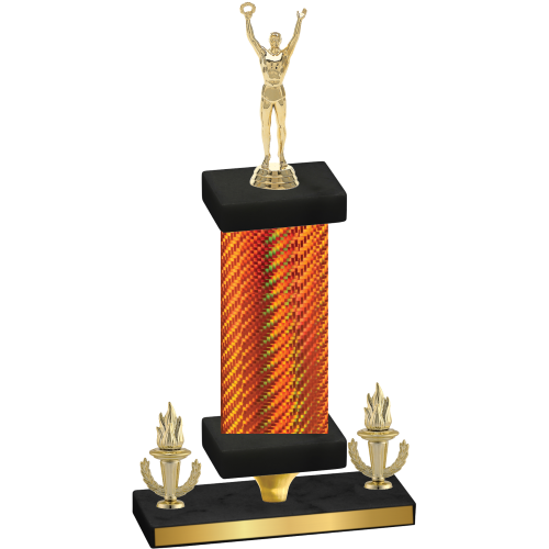 Premium Single Orange Carbon Fiber Victory Victory Trophy