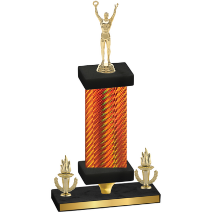 Premium Single Orange Carbon Fiber Victory Victory Trophy
