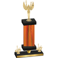 Premium Single Orange Carbon Fiber First Place Victory Trophy