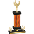 Premium Single Orange Carbon Fiber Third Place Victory Trophy