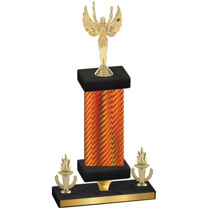 Premium Single Orange Carbon Fiber Victory Victory Trophy
