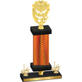 Premium Single Orange Carbon Fiber First Place Pickleball Trophy