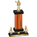 Premium Single Orange Carbon Fiber Victory Holiday Trophy