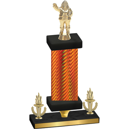 Premium Single Orange Carbon Fiber Victory Holiday Trophy