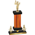 Premium Single Orange Carbon Fiber Victory Academics Trophy
