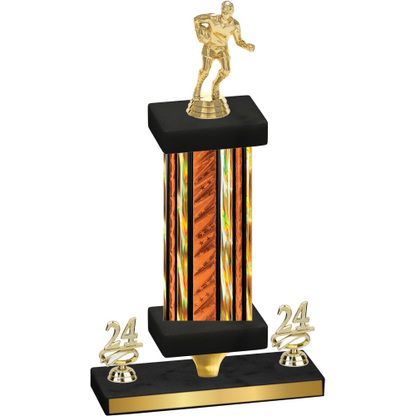 Premium Single Orange Glacier Year Rugby Trophy