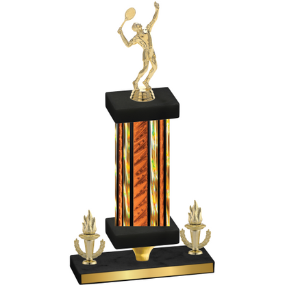 Premium Single Orange Glacier Victory Tennis Trophy