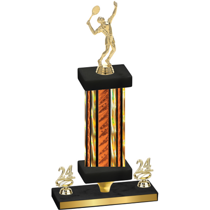 Premium Single Orange Glacier Year Tennis Trophy