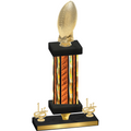 Premium Single Orange Glacier First Place Football Trophy