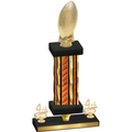 Premium Single Orange Glacier Fourth Place Football Trophy